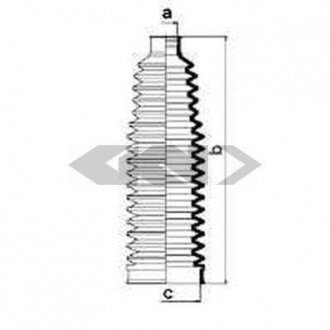 Пыльник рулевого механизма GKN/Spidan 84076 (фото 1)