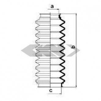 Пыльник рулевого механизма GKN/Spidan 83679 (фото 1)