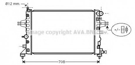 Радиатор Astra -H 1.4i - 1.8i 02-04- AVA OLA 2362 (фото 1)