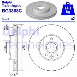 Гальмівний диск Delphi BG3868C (фото 1)