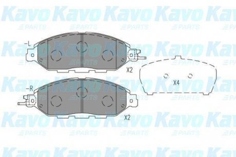 Комплект гальмівних колодок KAVO KBP-6623 (фото 1)