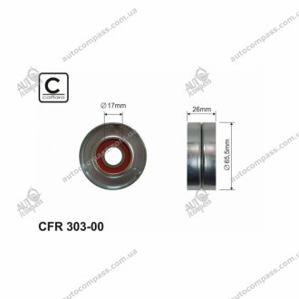Ролик на натяжной Trafic 1.9dci -AC CAFFARO CFR303-00