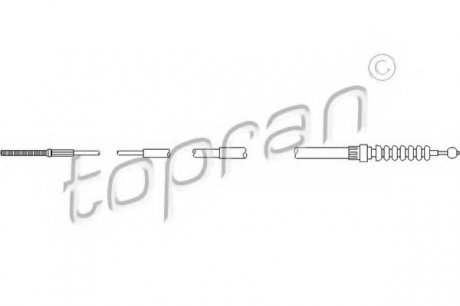 Трос стояночної гальмівної системи TOPRAN 103063 (фото 1)