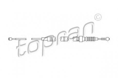 Трос гальмівної системи TOPRAN 112147 (фото 1)