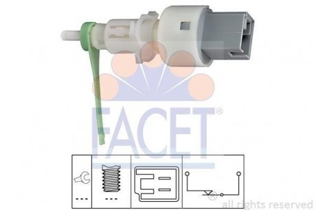 Выключатель, привод сцепления (Tempomat), Выключатель, привод сцепления (управление двигателем) FACET 7.1159 (фото 1)