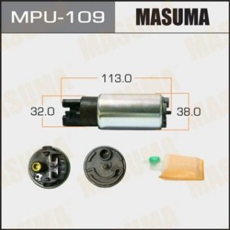 Бензонасос, вставка, Напряжение 12V, Давление 3.0 Кг, см2, Ток 5.5A, Производительность >100L, h Masuma MPU-109 (фото 1)