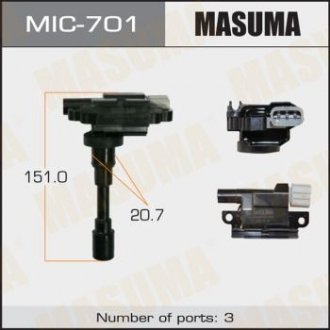 Котушка зажигания Suzuki Swift, SX4 1.5, 1.6 (-16) Masuma MIC701 (фото 1)