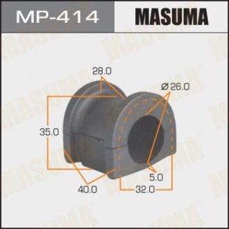 Втулка стабилизатора переднего Honda CR-V (01-) (Кратно 2 шт) Masuma MP-414 (фото 1)
