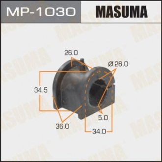 Втулка стабилизатора, front, LANCER, CS1A, CS3A, CS9W, CS9A Masuma MP1030 (фото 1)