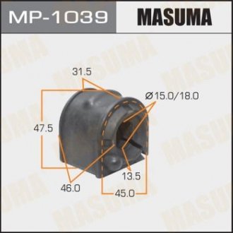 Втулка стабилизатора [уп.2], front, MAZDA 3, BK# Masuma MP-1039 (фото 1)