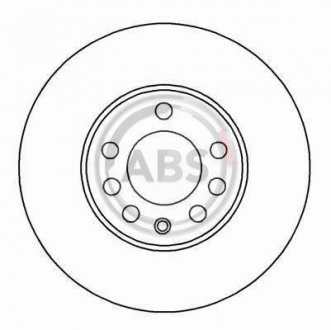 Диск тормозной передний Opel Vectra B. Calibra A. 288x25 A.B.S 16486 (фото 1)