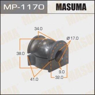 Втулка стабилизатора [уп.2], front, JAZZ 2002- Masuma MP1170 (фото 1)