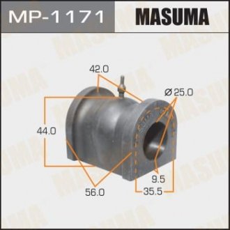 Втулка стабилизатора [уп.2], front, HR-V 2000- Masuma MP1171 (фото 1)
