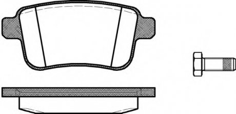 Колодки дисковые задние Renault Kangoo 1.6 1.5DCi 08> WOKING P12523.00 (фото 1)