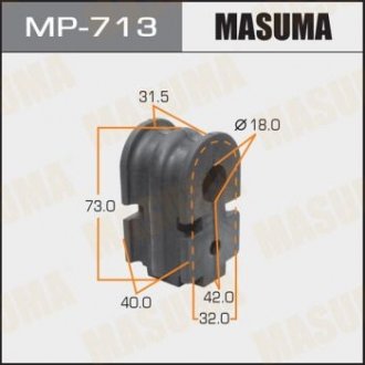 Втулка стабилизатора [уп.2], front, MARCH, K12 Masuma MP-713 (фото 1)