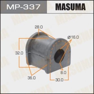 Втулка стабилизатора, rear, COROLLA, AE10# Masuma MP337 (фото 1)