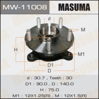 Ступичный узел front CROWN, GRS201 RH Masuma MW11008 (фото 1)