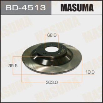 Диск тормозной rear CX-5 [уп.2] Masuma BD4513 (фото 1)