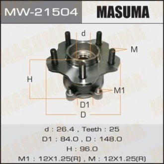 Ступичный узел rear X-TRAIL, T31 Masuma MW21504 (фото 1)
