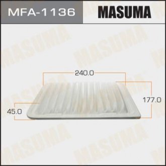 Воздушный фильтр A-1013 (1, 40) Masuma MFA1136 (фото 1)