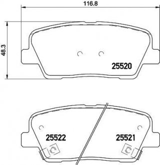 Гальмівні колодки дискові BREMBO P30081 (фото 1)