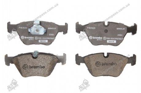 Гальмівні колодки дискові BREMBO P06043X (фото 1)