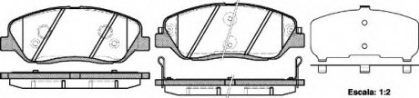 Гальмівні колодки перед. Hyundai Santa FE 06- (mando) WOKING P13263.02 (фото 1)