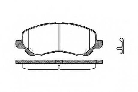 Колодки тормозные диск. перед. (Remsa) Citroen C4 aircross 2.0 10-,Dodge Caliber 2.0 06- WOKING P9043.12 (фото 1)