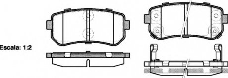 Гальмівні колодки задн. Accent/Ceed/Cerato/Creta/i20 (05-21) WOKING P13093.02 (фото 1)