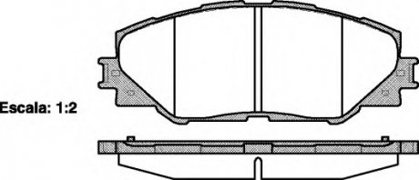 Колодки тормозные диск. перед. (Remsa) Toyota Auris 1.33 06-12,Toyota Auris 1.4 06-12 WOKING P13343.00 (фото 1)