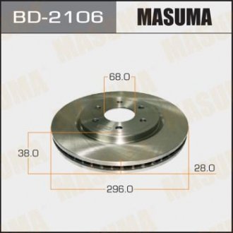 Диски тормозные, комплект Masuma BD2106 (фото 1)