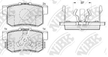 КОЛОДКИ ГАЛЬМ. NIBK PN8807 (фото 1)