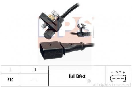 Датчик импульсов. Датчик импульсов, маховик. Датчик частоты вращения, управление двигателем. Датчик, EPS 1.953.446 (фото 1)