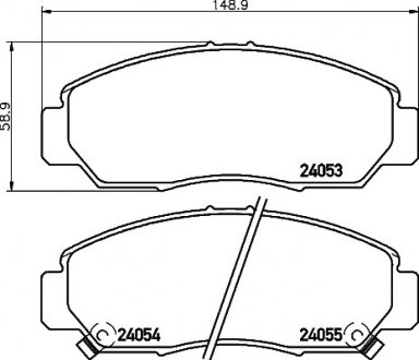 Колодки тормозные дисковые передн. accord euro vii (cl) accord vii (cl) accord vii (cp) edix (be) fr MINTEX MDB2541 (фото 1)