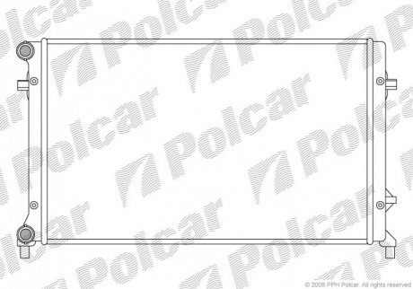 Радiатор Audi A3, Seat Altea, Skoda Octavia, VW Caddy III, Golf V, Touran 1,4-2,0SDI 03- Polcar 133108A1 (фото 1)