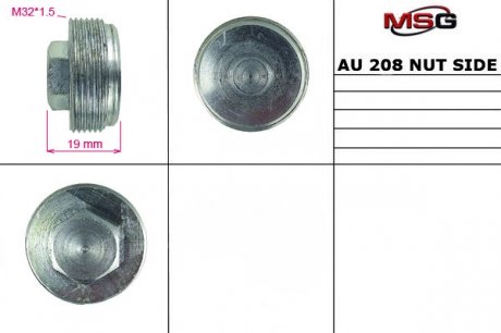 Гайка поджима боковая AUDI A2 (8Z0) 00-05,SEAT CORDOBA (6L2) 02-09,SKODA FABIA (6Y2) 00 MSG AU208NUTS (фото 1)