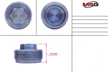 Гайка поджима нижняя FORD S-MAX 2006-,FORD Galaxy 2006-,FORD Mondeo IV 2007- MSG FO228LNUT (фото 1)