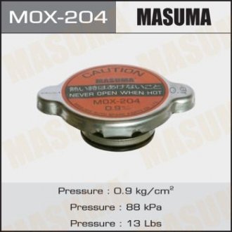 Крышка радиатора (NGK-P519, TAMA-RC21S, FUT.-R123) 0.9 kg, cm2 Masuma MOX-204 (фото 1)