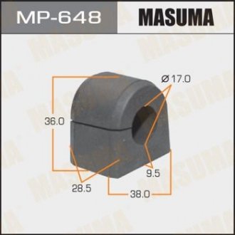 Втулка стабилизатора [уп.2], front, Impreza, Legasy, Forester Masuma MP-648 (фото 1)