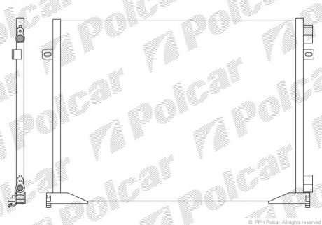 Радиатор кондиціонера Renault Trafic, Opel Vivaro 1.9 dCi, 2.0 16V 01- Polcar 6026K8C1S (фото 1)