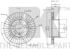 Диск тормозной передний вентилируемый BMW E87, E90 1.8i-2.0d 09.04- NK 201555 (фото 3)