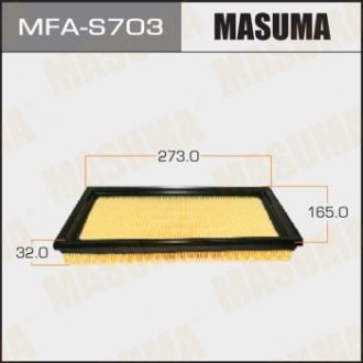 Воздушный фильтр A-981 SUZUKI, SX4, YA11S, YC11S 06- (1, 40) Masuma MFAS703 (фото 1)