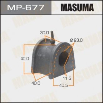 Втулка стабилизатора [уп.2], front, PAJERO io, H62W,H72W Masuma MP677 (фото 1)