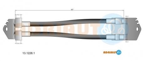 FORD Шланг тормозной зад. внут. (лев, прав) Transit 00- ADRIAUTO 13.1228.1 (фото 1)