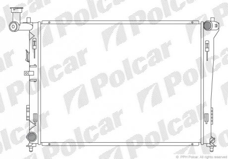 Радиатор охолодження Hyundai I30 1.4i-2.0i 07-, Kia Ceed 07- Polcar 401508-1 (фото 1)