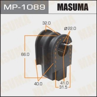 Втулка стабилизатора [уп.2], front, TIIDA 07- Masuma MP1089 (фото 1)