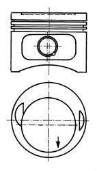 Поршнекомплект mb m102 2.3 d95.5+1.0 d22 84- ks original Kolbenschmidt 93968620 (фото 1)