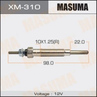 Свеча накаливания PM- 75, 4D56 (1, 10, 100) Masuma XM-310 (фото 1)