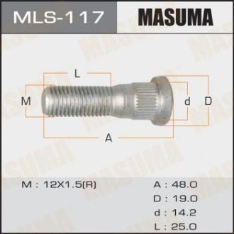 Шпилька колеса Toyota Masuma MLS-117 (фото 1)