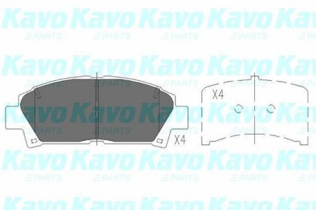 Комплект гальмівних колодок, дискове гальмо KAVO KBP-9110 (фото 1)